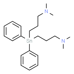 ChemSpider 2D Image | 3,3'-(Diphenylstannanediyl)bis(N,N-dimethyl-1-propanamine) | C22H34N2Sn
