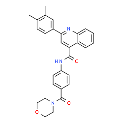 ChemSpider 2D Image | 2-(3,4-Dimethylphenyl)-N-[4-(4-morpholinylcarbonyl)phenyl]-4-quinolinecarboxamide | C29H27N3O3
