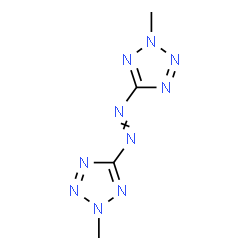 ChemSpider 2D Image | 5,5'-Diazene-1,2-diylbis(2-methyl-2H-tetrazole) | C4H6N10