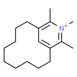 ChemSpider 2D Image | 12,13,14-Trimethyl-13-azoniabicyclo[9.3.1]pentadeca-1(15),11,13-triene | C17H28N