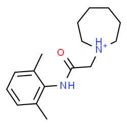 ChemSpider 2D Image | 1-{2-[(2,6-Dimethylphenyl)amino]-2-oxoethyl}azepanium | C16H25N2O