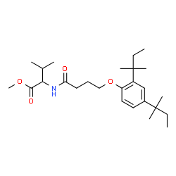 ChemSpider 2D Image | Methyl N-{4-[2,4-bis(2-methyl-2-butanyl)phenoxy]butanoyl}valinate | C26H43NO4