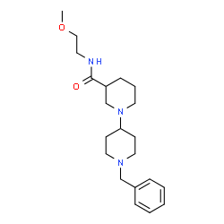 ChemSpider 2D Image | 1'-Benzyl-N-(2-methoxyethyl)-1,4'-bipiperidine-3-carboxamide | C21H33N3O2