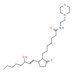 ChemSpider 2D Image | 15-Hydroxy-N-[2-(4-morpholinyl)ethyl]-9-oxoprost-13-en-1-amide | C26H46N2O4