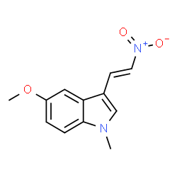 ChemSpider 2D Image | 5-Methoxy-1-methyl-3-[(E)-2-nitrovinyl]-1H-indole | C12H12N2O3