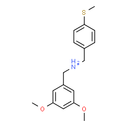 ChemSpider 2D Image | (3,5-Dimethoxyphenyl)-N-[4-(methylsulfanyl)benzyl]methanaminium | C17H22NO2S