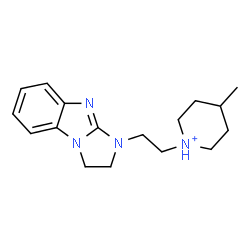 ChemSpider 2D Image | 1-[2-(2,3-Dihydro-1H-imidazo[1,2-a]benzimidazol-1-yl)ethyl]-4-methylpiperidinium | C17H25N4