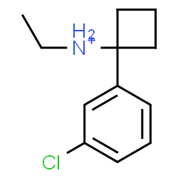ChemSpider 2D Image | 1-(3-Chlorophenyl)-N-ethylcyclobutanaminium | C12H17ClN