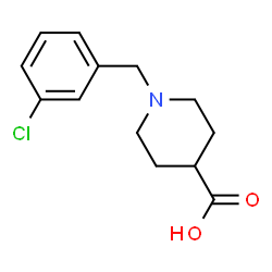 ChemSpider 2D Image | 1-(3-Chlorobenzyl)-4-piperidinecarboxylic acid | C13H16ClNO2