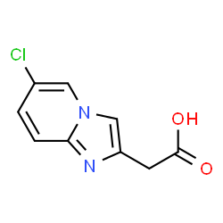 ChemSpider 2D Image | (6-Chloroimidazo[1,2-a]pyridin-2-yl)acetic acid | C9H7ClN2O2