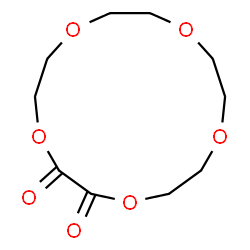 ChemSpider 2D Image | 1,4,7,10,13-Pentaoxacyclopentadecane-2,3-dione | C10H16O7