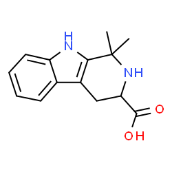 ChemSpider 2D Image | 1,1-DIMETHYL-2H,3H,4H,9H-PYRIDO[3,4-B]INDOLE-3-CARBOXYLIC ACID | C14H16N2O2