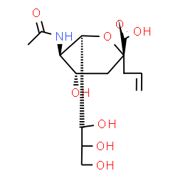 ChemSpider 2D Image | (6R)-5-Acetamido-2-allyl-2,6-anhydro-3,5-dideoxy-6-[(1S)-1,2,3-trihydroxypropyl]-L-lyxo-hexonic acid | C14H23NO8