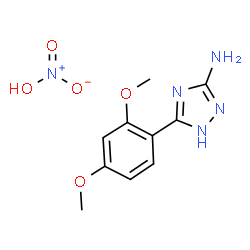 ChemSpider 2D Image | 5-(2,4-dimethoxyphenyl)-1H-1,2,4-triazol-3-amine; nitric acid | C10H13N5O5