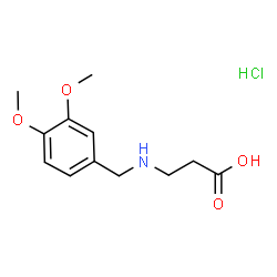 ChemSpider 2D Image | 3-[(3,4-dimethoxyphenyl)methylamino]propanoic acid hydrochloride | C12H18ClNO4