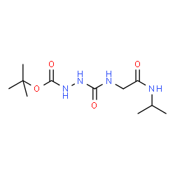 ChemSpider 2D Image | tert-butyl N-[[2-(isopropylamino)-2-oxo-ethyl]carbamoylamino]carbamate | C11H22N4O4