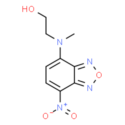 ChemSpider 2D Image | 2-[Methyl(7-nitro-2,1,3-benzoxadiazol-4-yl)amino]ethanol | C9H10N4O4