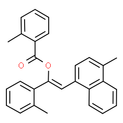 ChemSpider 2D Image | (Z)-2-(4-Methyl-1-naphthyl)-1-(2-methylphenyl)vinyl 2-methylbenzoate | C28H24O2