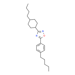 ChemSpider 2D Image | 3-(4-Butylcyclohexyl)-5-(4-pentylphenyl)-1,2,4-oxadiazole | C23H34N2O