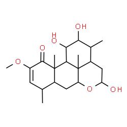 ChemSpider 2D Image | 11,12,16-Trihydroxy-2-methoxypicras-2-en-1-one | C21H32O6