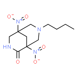 ChemSpider 2D Image | 7-Butyl-1,5-dinitro-3,7-diazabicyclo[3.3.1]nonan-2-one | C11H18N4O5