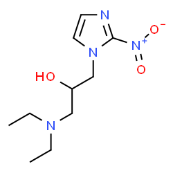 ChemSpider 2D Image | 1-(Diethylamino)-3-(2-nitro-1H-imidazol-1-yl)-2-propanol | C10H18N4O3