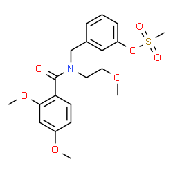 ChemSpider 2D Image | 3-{[(2,4-Dimethoxybenzoyl)(2-methoxyethyl)amino]methyl}phenyl methanesulfonate | C20H25NO7S