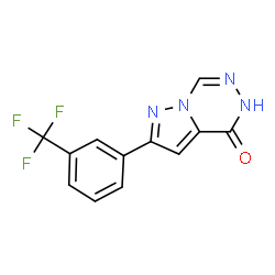 ChemSpider 2D Image | 2-[3-(Trifluoromethyl)phenyl]pyrazolo[1,5-d][1,2,4]triazin-4(5H)-one | C12H7F3N4O