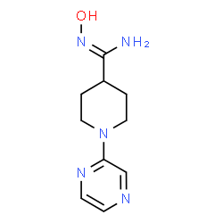 ChemSpider 2D Image | N-Hydroxy-1-(2-pyrazinyl)-4-piperidinecarboximidamide | C10H15N5O