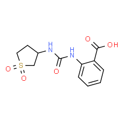 ChemSpider 2D Image | 2-{[(1,1-Dioxidotetrahydro-3-thiophenyl)carbamoyl]amino}benzoic acid | C12H14N2O5S