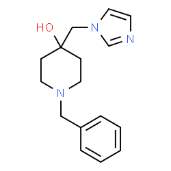 ChemSpider 2D Image | 1-Benzyl-4-(1H-imidazol-1-ylmethyl)-4-piperidinol | C16H21N3O
