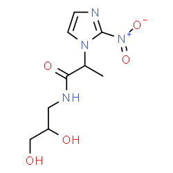 ChemSpider 2D Image | N-(2,3-Dihydroxypropyl)-2-(2-nitro-1H-imidazol-1-yl)propanamide | C9H14N4O5