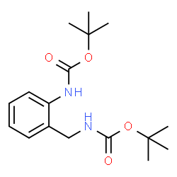 ChemSpider 2D Image | tert-butyl (2-((tert-butoxycarbonyl)amino)benzyl)carbamate | C17H26N2O4