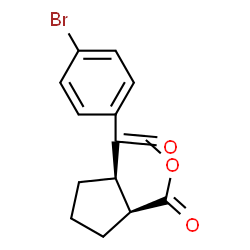 ChemSpider 2D Image | Methyl (1S,2R)-2-(4-bromobenzoyl)cyclopentanecarboxylate | C14H15BrO3