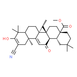 ChemSpider 2D Image | Methyl (5xi,18alpha)-2-cyano-3-hydroxy-12-oxooleana-2,9(11)-dien-28-oate | C32H45NO4