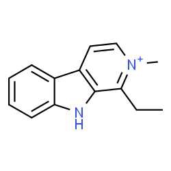ChemSpider 2D Image | 1-Ethyl-2-methyl-9H-beta-carbolin-2-ium | C14H15N2