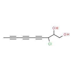 ChemSpider 2D Image | 3-Chloro-4,6,8-decatriyne-1,2-diol | C10H9ClO2