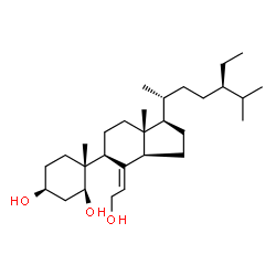 ChemSpider 2D Image | (1S,3S,4R)-4-[(1R,3aR,4Z,5S,7aR)-1-[(2R,5R)-5-Ethyl-6-methyl-2-heptanyl]-4-(2-hydroxyethylidene)-7a-methyloctahydro-1H-inden-5-yl]-4-methyl-1,3-cyclohexanediol | C29H52O3