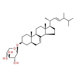 ChemSpider 2D Image | (3beta,5alpha,22E,24xi)-Ergosta-7,22-dien-3-yl beta-D-xylopyranoside | C33H54O5