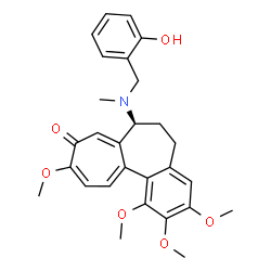 ChemSpider 2D Image | (7S)-7-[(2-Hydroxybenzyl)(methyl)amino]-1,2,3,10-tetramethoxy-6,7-dihydrobenzo[a]heptalen-9(5H)-one | C28H31NO6