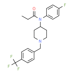 ChemSpider 2D Image | N-(4-Fluorophenyl)-N-{1-[4-(trifluoromethyl)benzyl]-4-piperidinyl}propanamide | C22H24F4N2O
