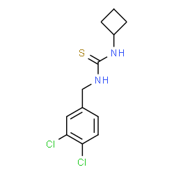 ChemSpider 2D Image | 1-Cyclobutyl-3-(3,4-dichlorobenzyl)thiourea | C12H14Cl2N2S