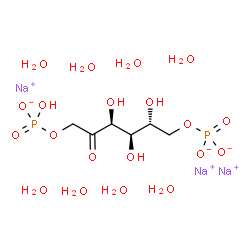 ChemSpider 2D Image | Sodium 1-O-(hydroxyphosphinato)-6-O-phosphonato-D-fructose hydrate (3:1:8) | C6H27Na3O20P2