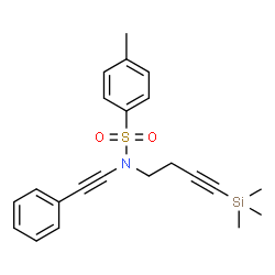 ChemSpider 2D Image | 4-Methyl-N-(phenylethynyl)-N-[4-(trimethylsilyl)-3-butyn-1-yl]benzenesulfonamide | C22H25NO2SSi