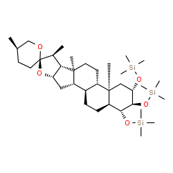 ChemSpider 2D Image | (2beta,3alpha,4beta,5beta,25R)-2,3,4-Tris[(trimethylsilyl)oxy]spirostan | C36H68O5Si3