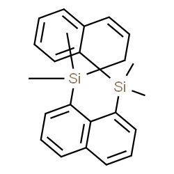 ChemSpider 2D Image | 1',1',3',3'-Tetramethyl-1'H,2H,3'H-spiro[naphthalene-1,2'-naphtho[1,8-de][1,3]disiline] | C24H26Si2