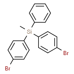 ChemSpider 2D Image | Bis(4-bromophenyl)(methyl)phenylsilane | C19H16Br2Si