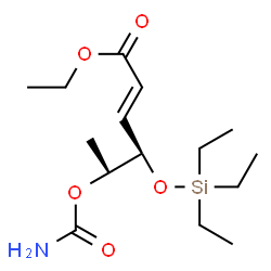 ChemSpider 2D Image | Ethyl (2E,4R,5R)-5-[hydroxy(imino)methoxy]-4-[(triethylsilyl)oxy]-2-hexenoate | C15H29NO5Si