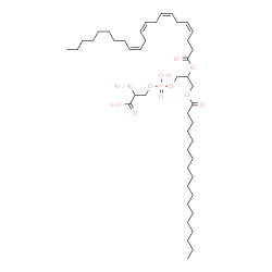 ChemSpider 2D Image | O-[{2-[(4Z,7Z,10Z,13Z)-4,7,10,13-Docosatetraenoyloxy]-3-(stearoyloxy)propoxy}(hydroxy)phosphoryl]serine | C46H82NO10P