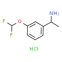 ChemSpider 2D Image | 1-[3-(Difluoromethoxy)phenyl]ethanamine hydrochloride | C9H12ClF2NO